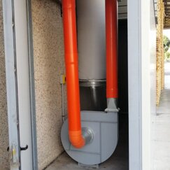 Filtro a maniche Filtro a maniche con ventilatore di aspirazione