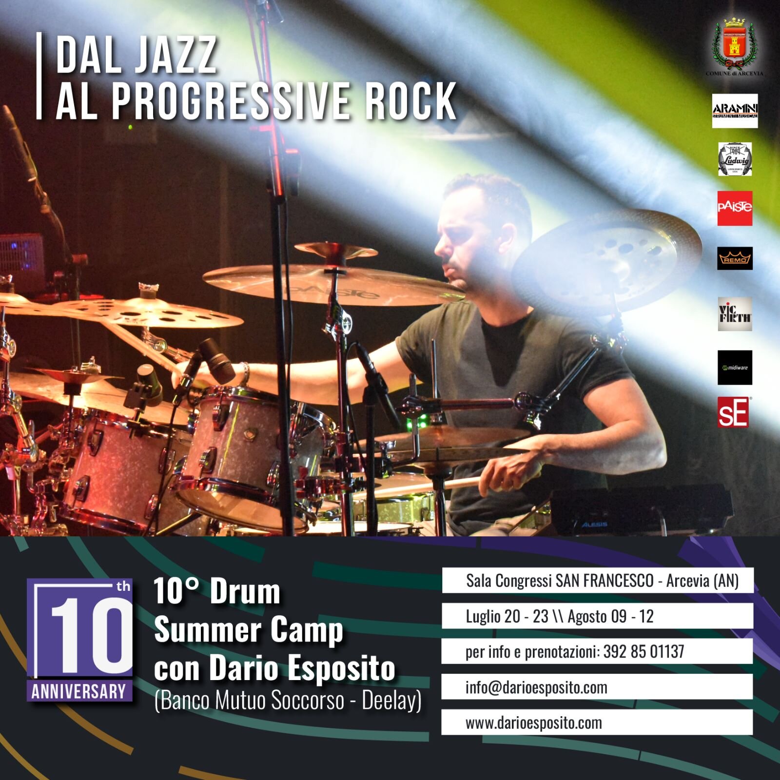 DRUM SUMMER CAMP 2023 di DARIO ESPOSITO - Un viaggio nel Groove, dal Jazz al Progressive Rock DRUM SUMMER CAMP 2023 di DARIO ESPOSITO - Un viaggio nel Groove, dal Jazz al Progressive Rock