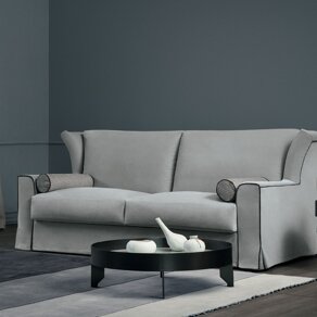 Trasformabile BD7 Seduta in poliuretano espanso D35 + piuma. Schienali in piuma con inserto centrale in polies D25