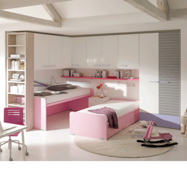 Composizione A1 configurazione utilizzo secondo letto estraibile, massima praticità