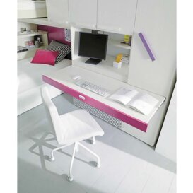 Composizione R10 Finiture: bianco, lilla, ciclamino, girasole, petrolio, larice, texture riga