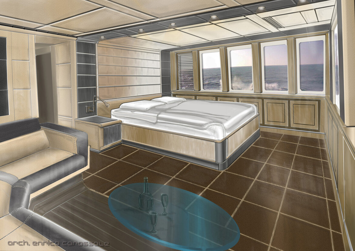 Advaced drawing interior refitting VIP cabin MY90ft loa Advaced drawing interior refitting VIP cabin MY90ft loa