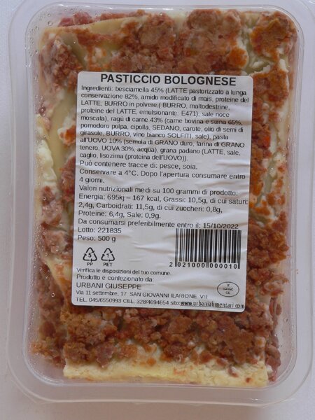 pasticcio alla carne 500gr