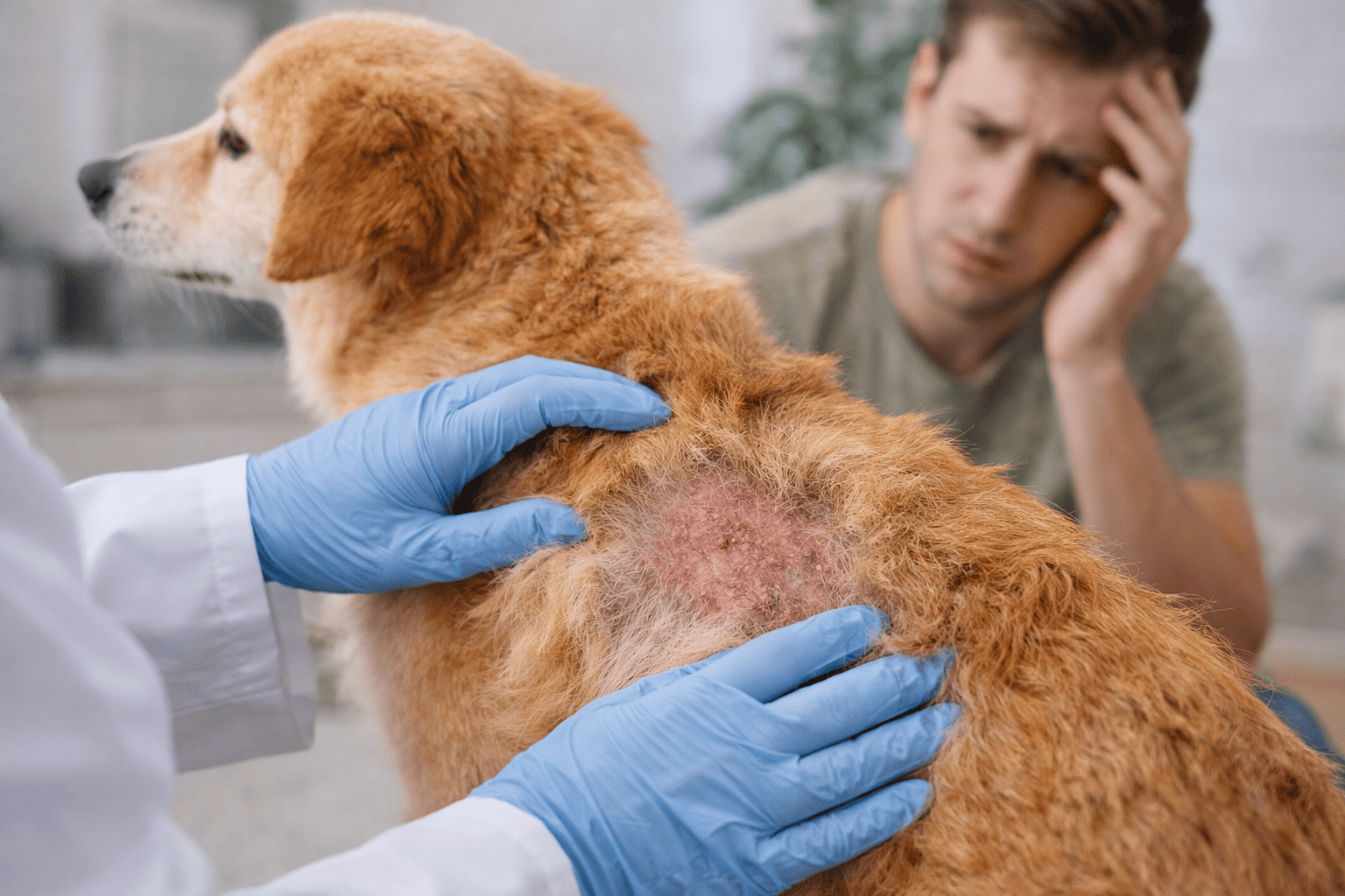 perdita pelo cane alopecia dermatite prurito veterinario milano