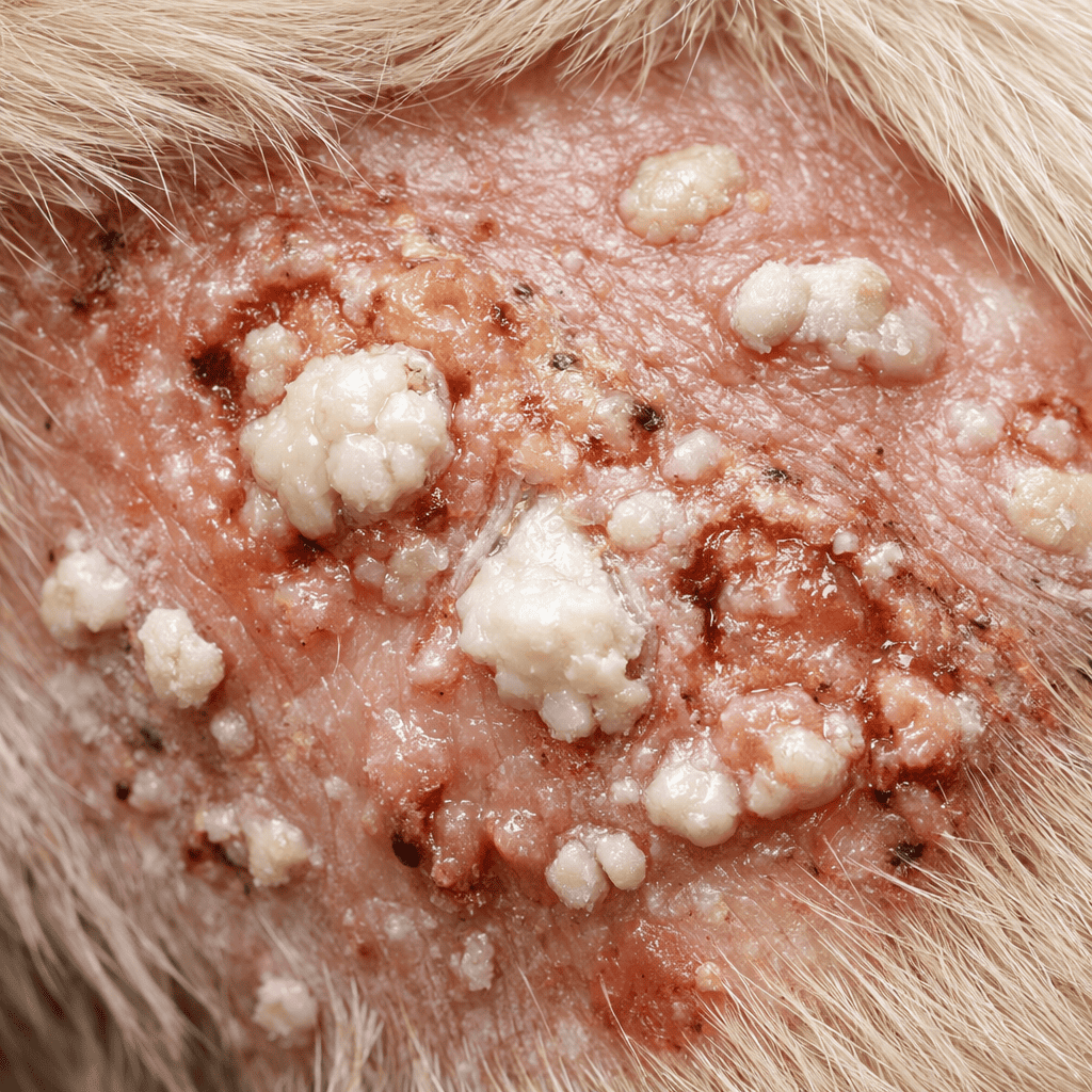 calcinosi cutanea cane lesioni pelle cane cushing dermatologia veterinaria milano