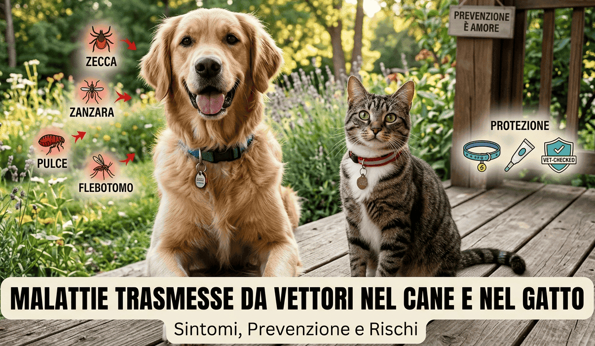 Cane e gatto protetti da zecche e zanzare durante visita veterinaria a domicilio a Milano