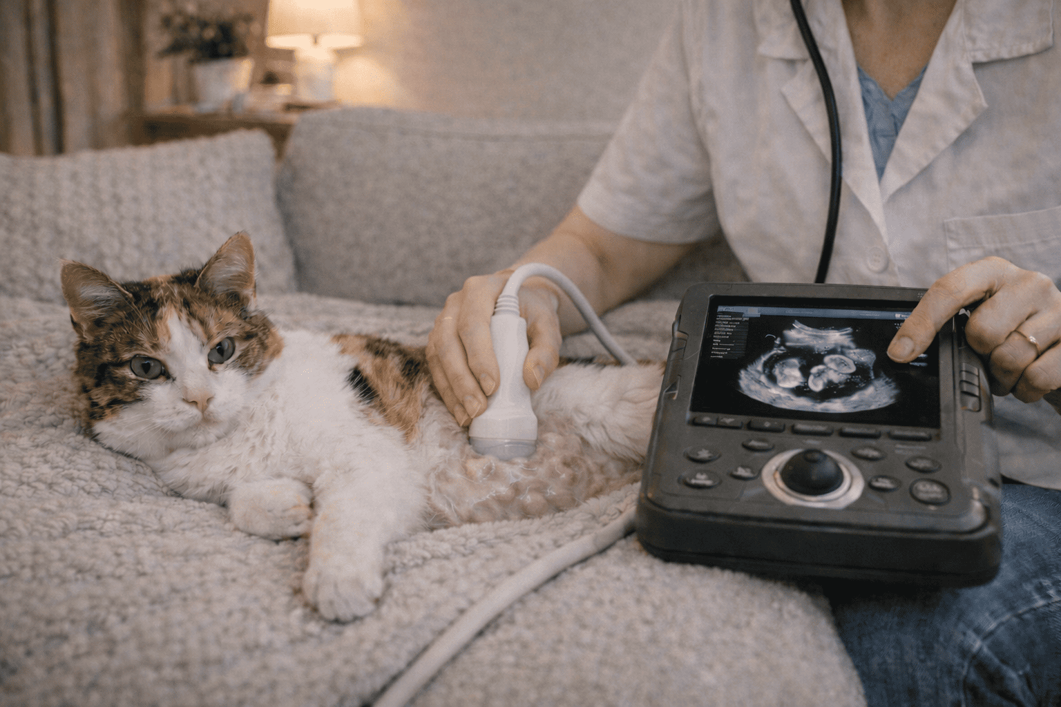 Ecografia di gravidanza gatto a domicilio