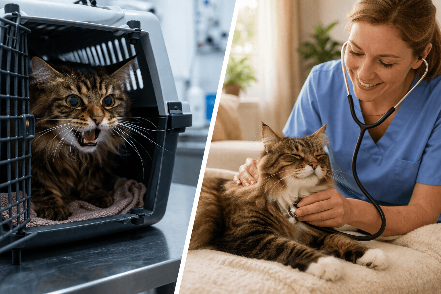gatto stress trasportino paura gatto veterinario visita a domicilio milano gatto ansioso