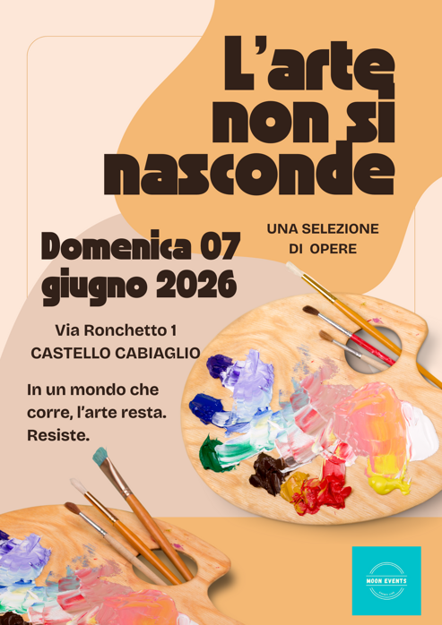 beige marrone moderno mostra d'arte volantino (1)