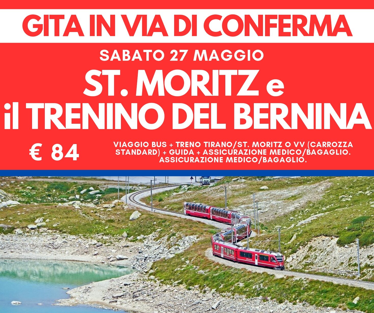 St. Moritz e il Trenino Rosso del Bernina