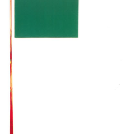 Onore alla bandiera, 2005 panno montato su telaio 38x58 cm e asta da biliardo h 145 cm Onore alla bandiera, 2005 panno montato su telaio 38x58 cm e asta da biliardo h 145 cm