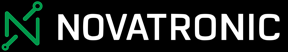 novatronic logo+scritta fondo nero
