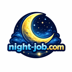 logo notturno con luna crescente logo notturno con luna crescente
