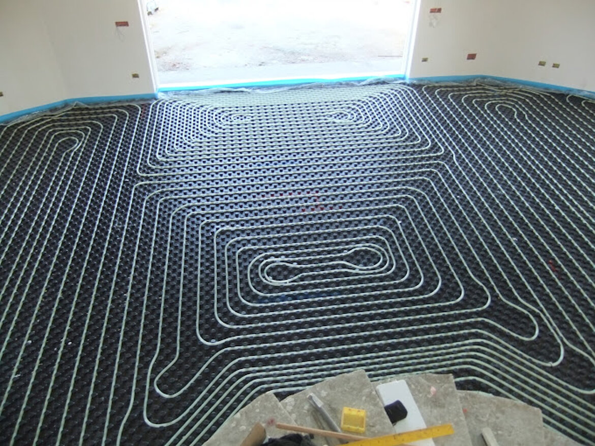 impianto a pavimento radiante
