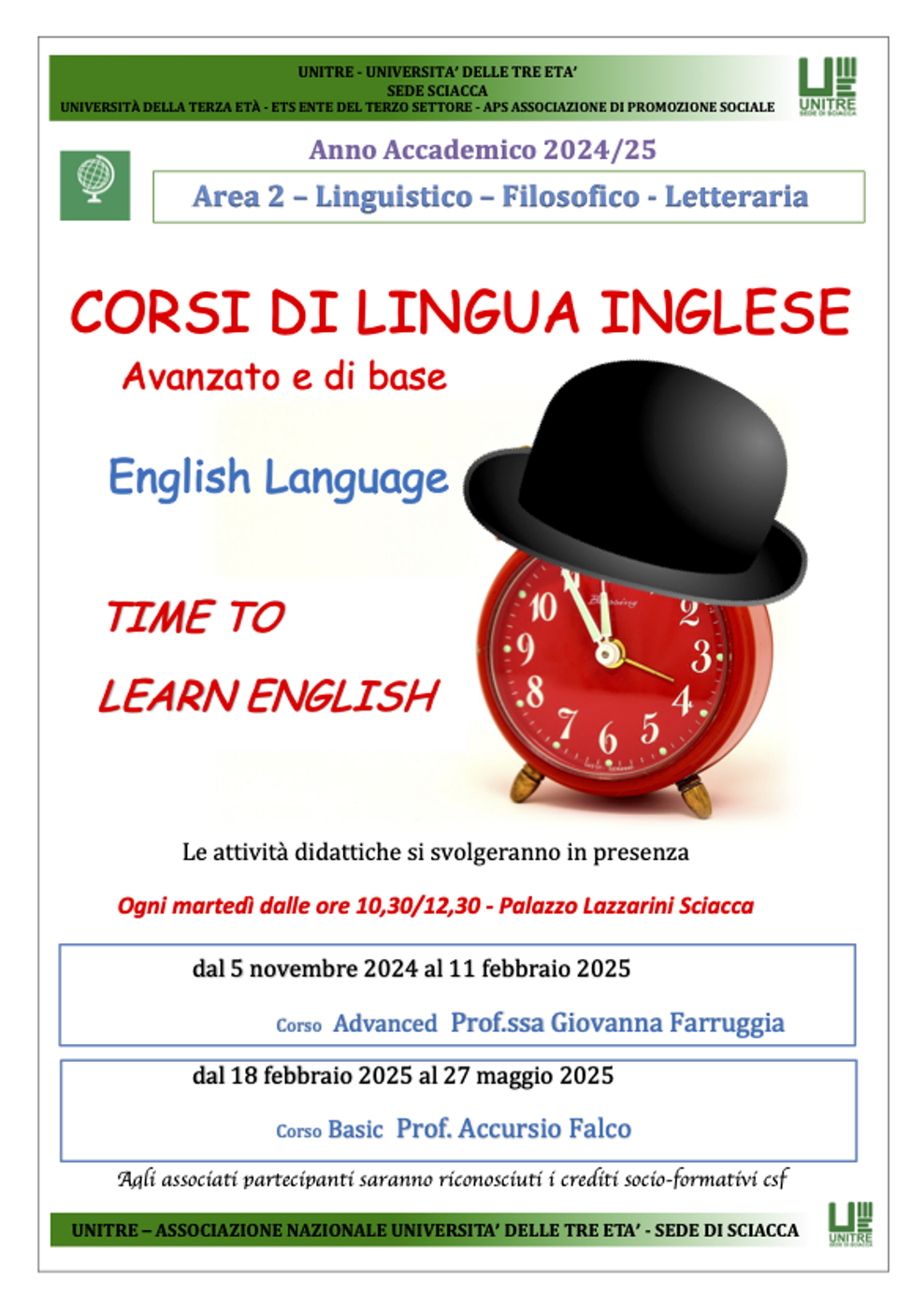 lingua inglese 24-25