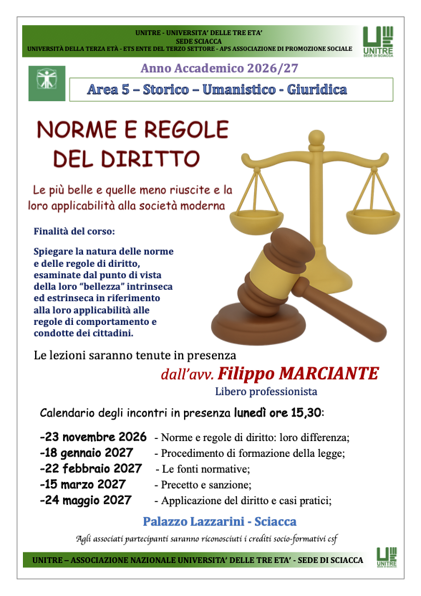 locandina norme e regole del diritto marciante 26-27 locandina norme e regole del diritto marciante 26-27