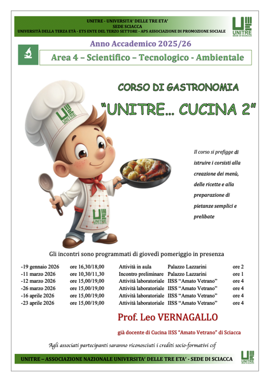 corso di cucina vernagallo a.a. 2025-26