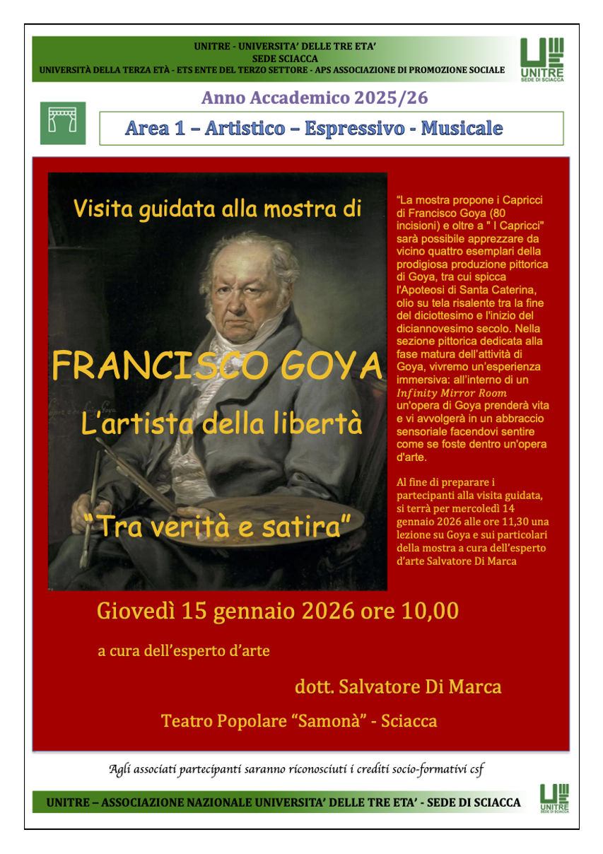 visita guidata goya 25-26 visita guidata goya 25-26