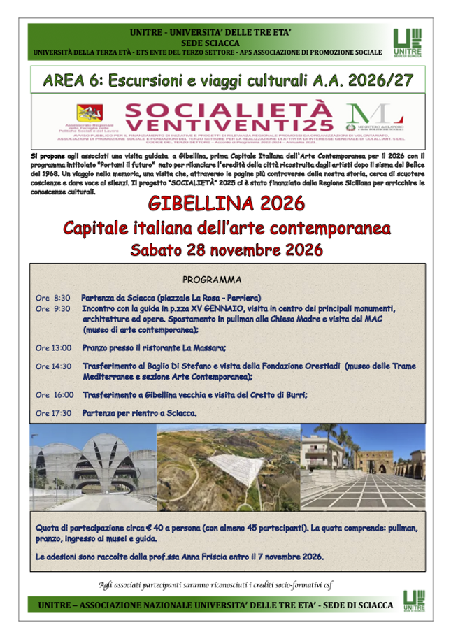 escursione gibellina 2026-27