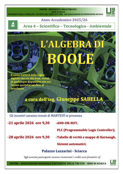 l'algebra di boole sabella 25-26