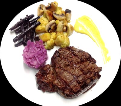Filetto di Angus e verdurine glassate
