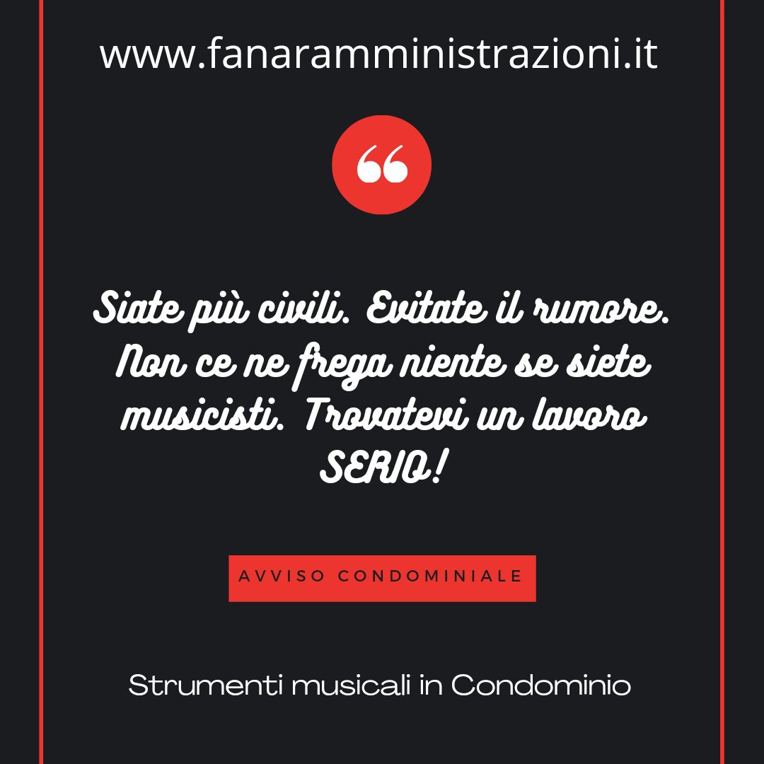 Strumenti musicali in condominio Strumenti musicali in condominio