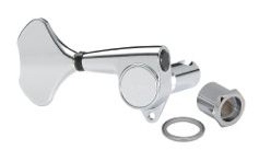 Set di Meccaniche Mancine per basso 4 corde R4 - Cromate Set di Meccaniche Mancine per basso 4 corde R4 - Cromate