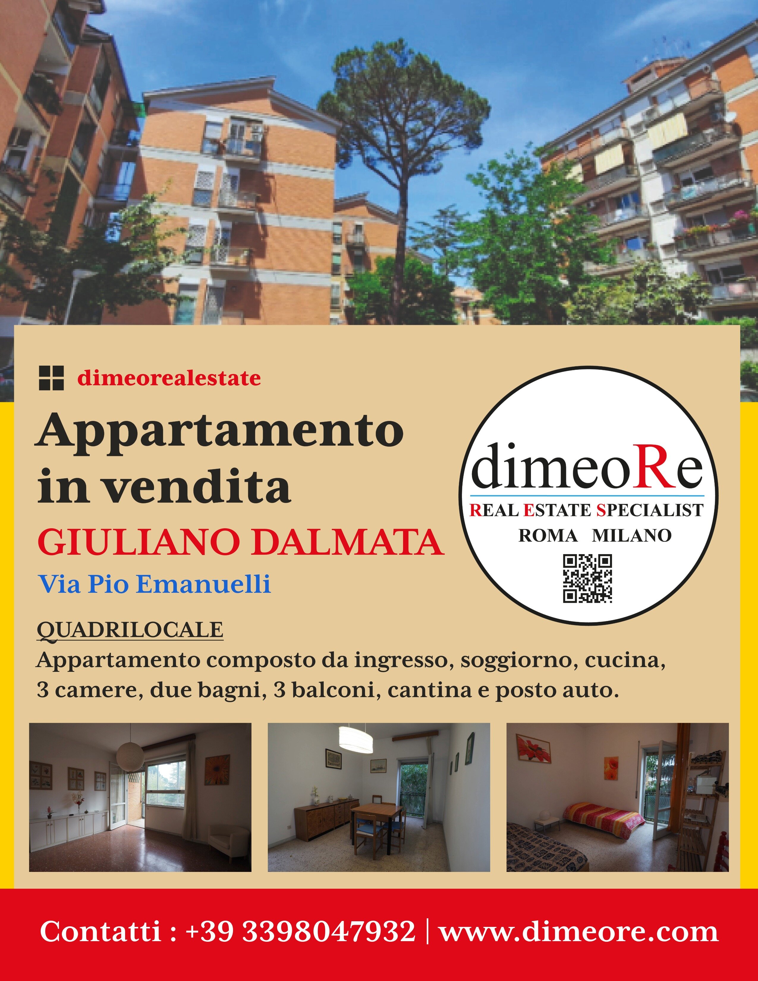 Vendita Appartamento Laurentina - Giuliano Dalmata - Fonte Meravigliosa - Prato Smeraldo