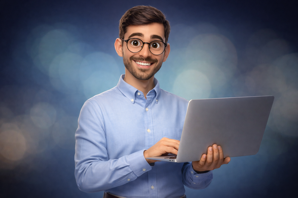 ritratto digitale di un giovane professionista ritratto digitale di un giovane professionista