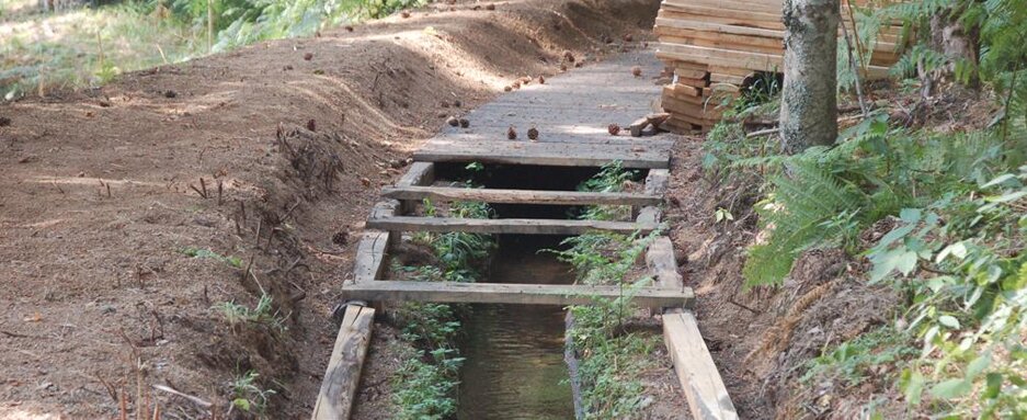 Canalizzazione in legno