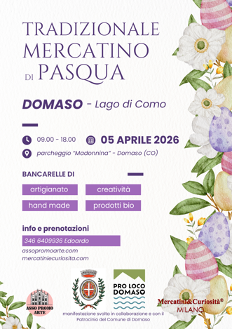 locandina mercartino domaso pasqua assopromoarte mercatiniecuriosita 2026 locandina mercartino domaso pasqua assopromoarte mercatiniecuriosita 2026