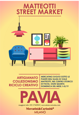 locandina mercatino bancarelle pavia allea viale matteotti quarta domenica mercatiniecuriosita 2026