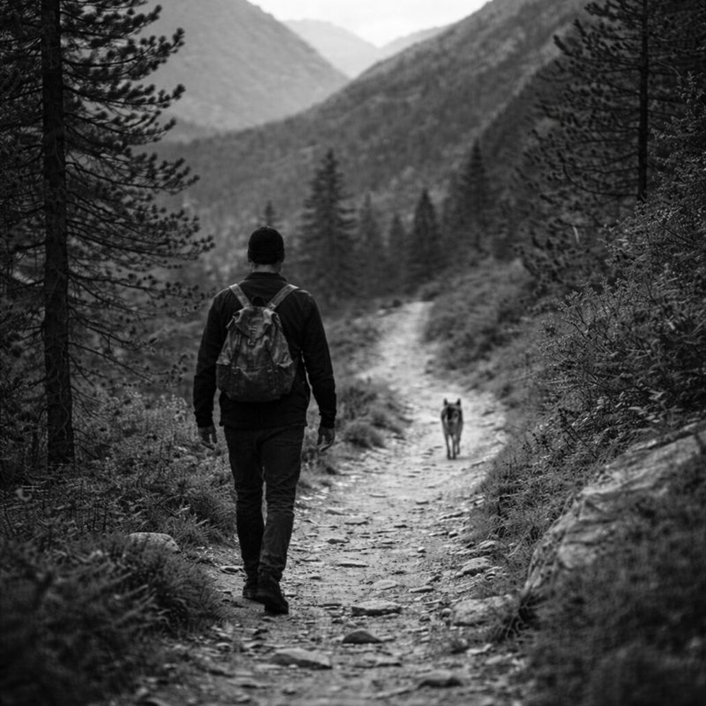 gorki con cane perfetta bn.jpeg