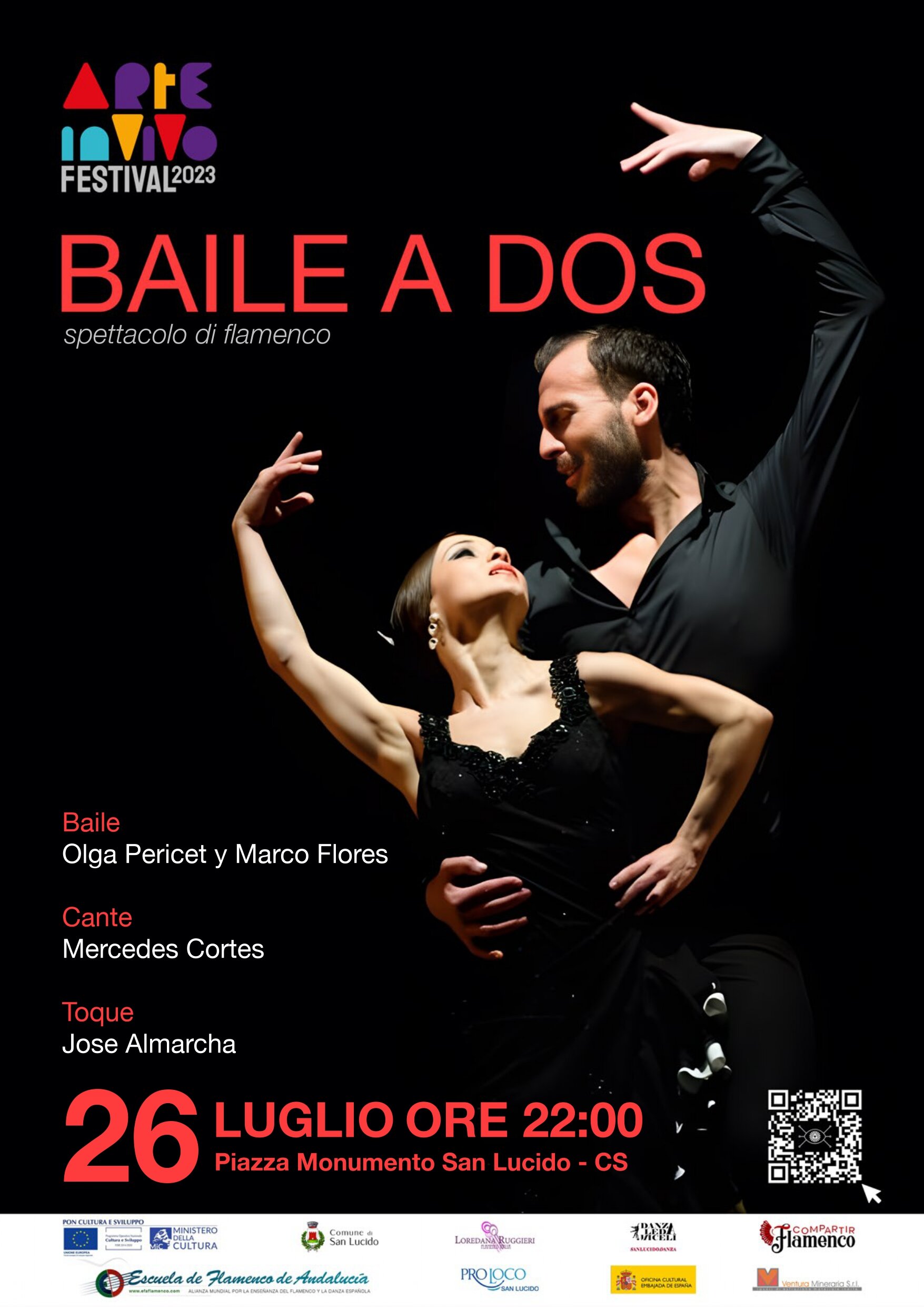 il 26 luglio 2023 Il flamenco illumina la notte di San Lucido con uno spettacolo imperdibile