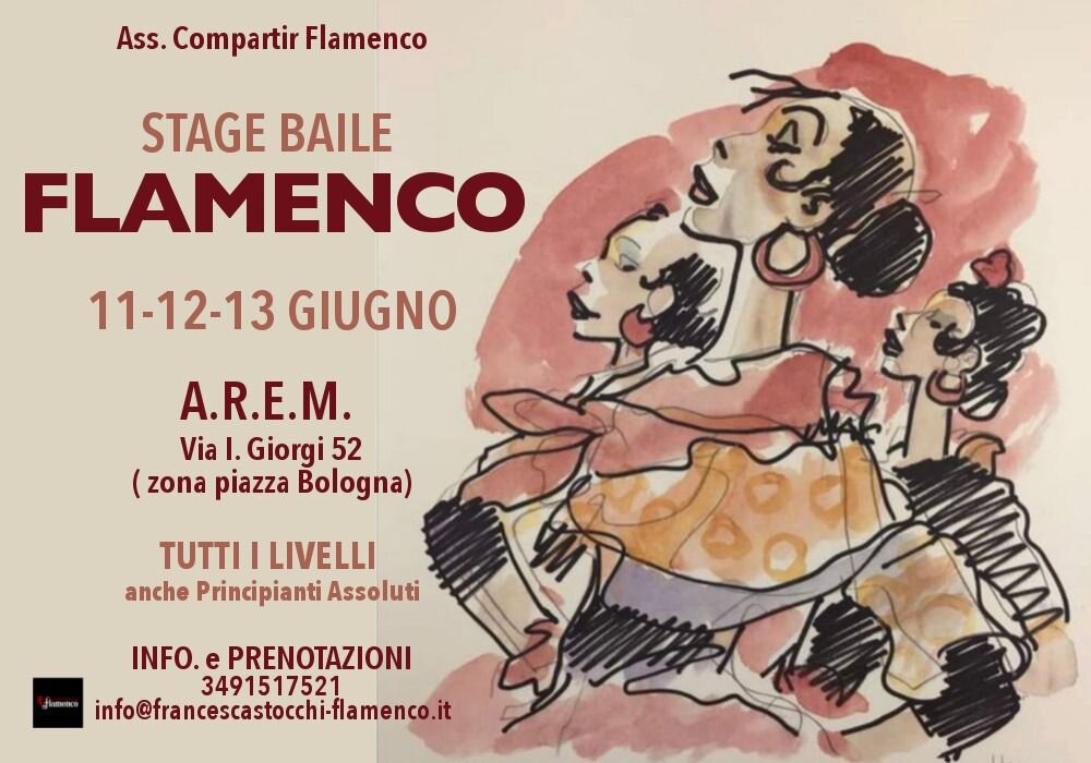 giugno flamenco a Roma in presenza e in bellezza, &egrave; il tuo momento