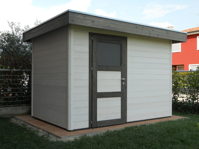 casetta in legno cm. 300x200 con tetto piano