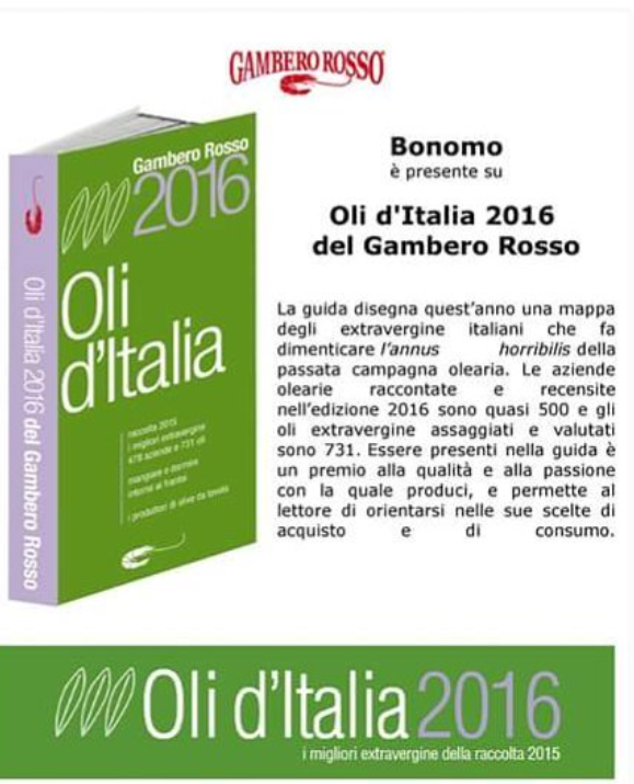Copy of I nostri oli extra vergini sono stati selezionati da Gambero Rosso