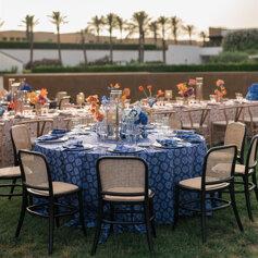 Atmosfera serale con lampade da tavolo CHICA in Paglia di Vienna per eventi Atmosfera serale con lampade da tavolo CHICA in Paglia di Vienna per eventi