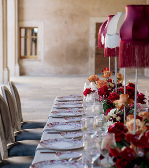 Piantane da tavolo su tavolo imperiale