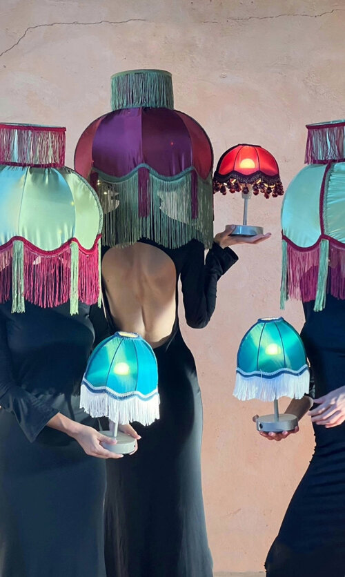 Progetto di light design con paralumi sartoriali Balon Lamps Progetto di light design con paralumi sartoriali Balon Lamps
