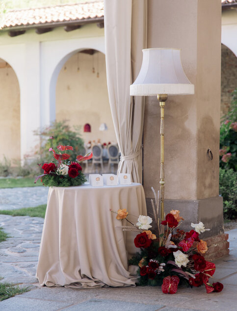 Dettaglio piantana da terra vintage con paralume frangiato Balon Lamps