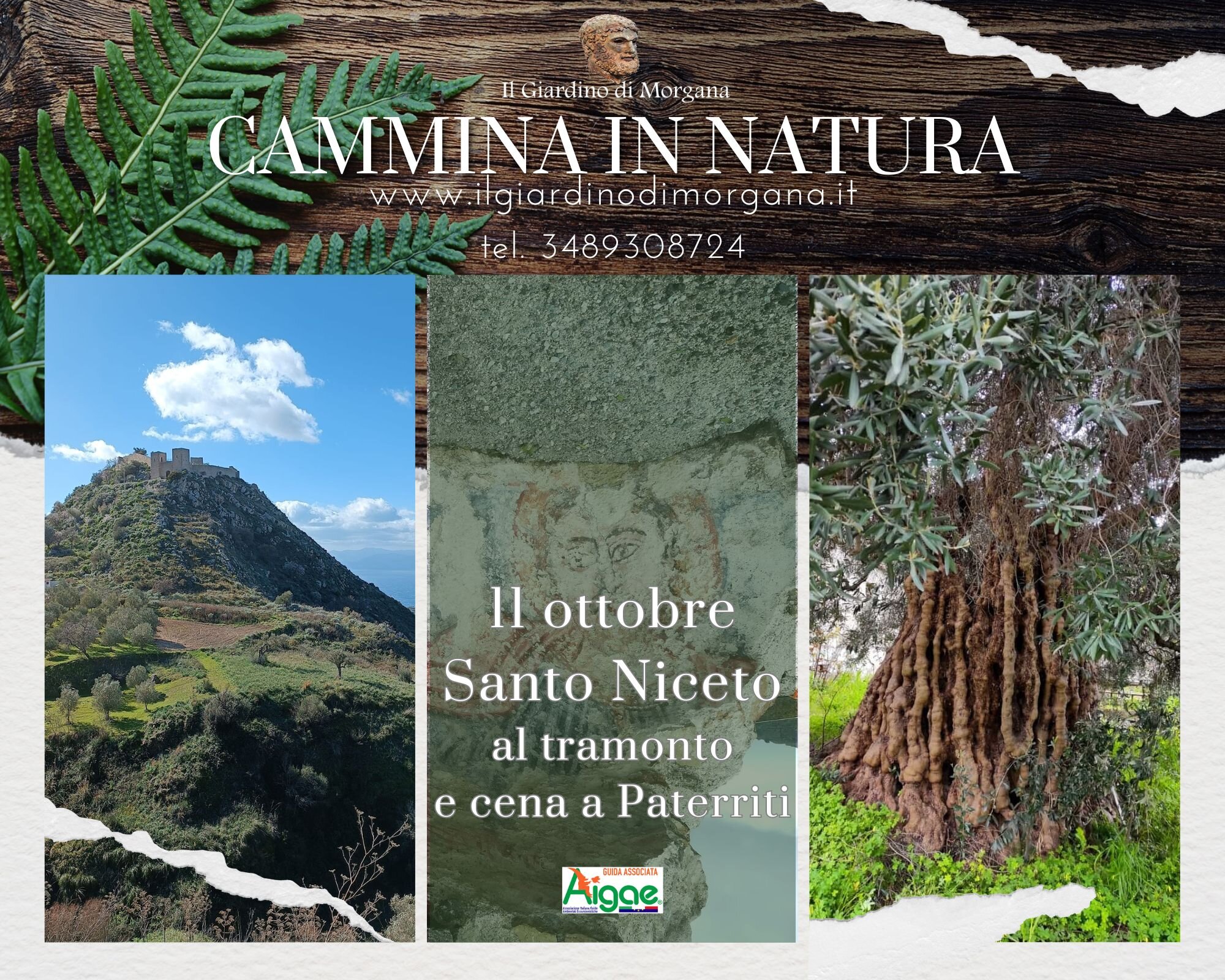 Santo Niceto al tramonto e cena a Paterriti