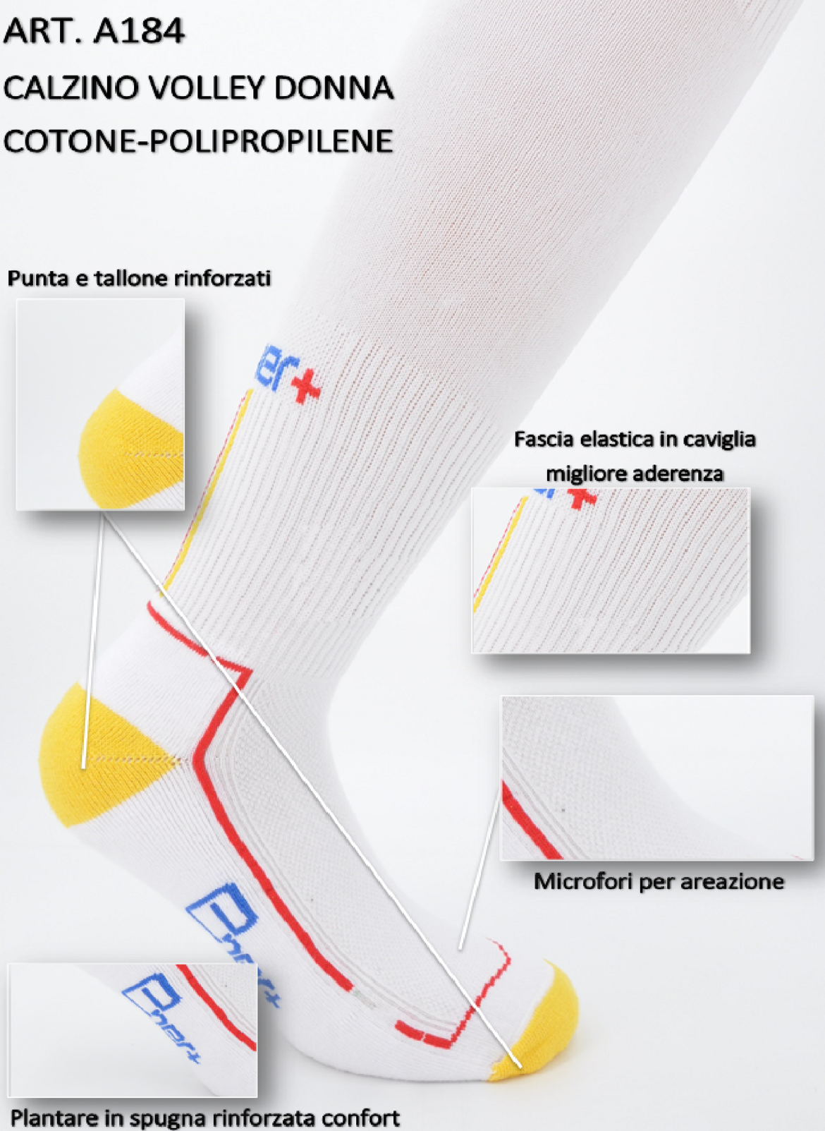 Calzino Volley Cotone/Polipropilene