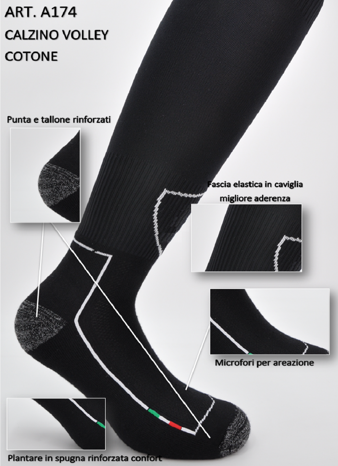 Calzino Volley Cotone
