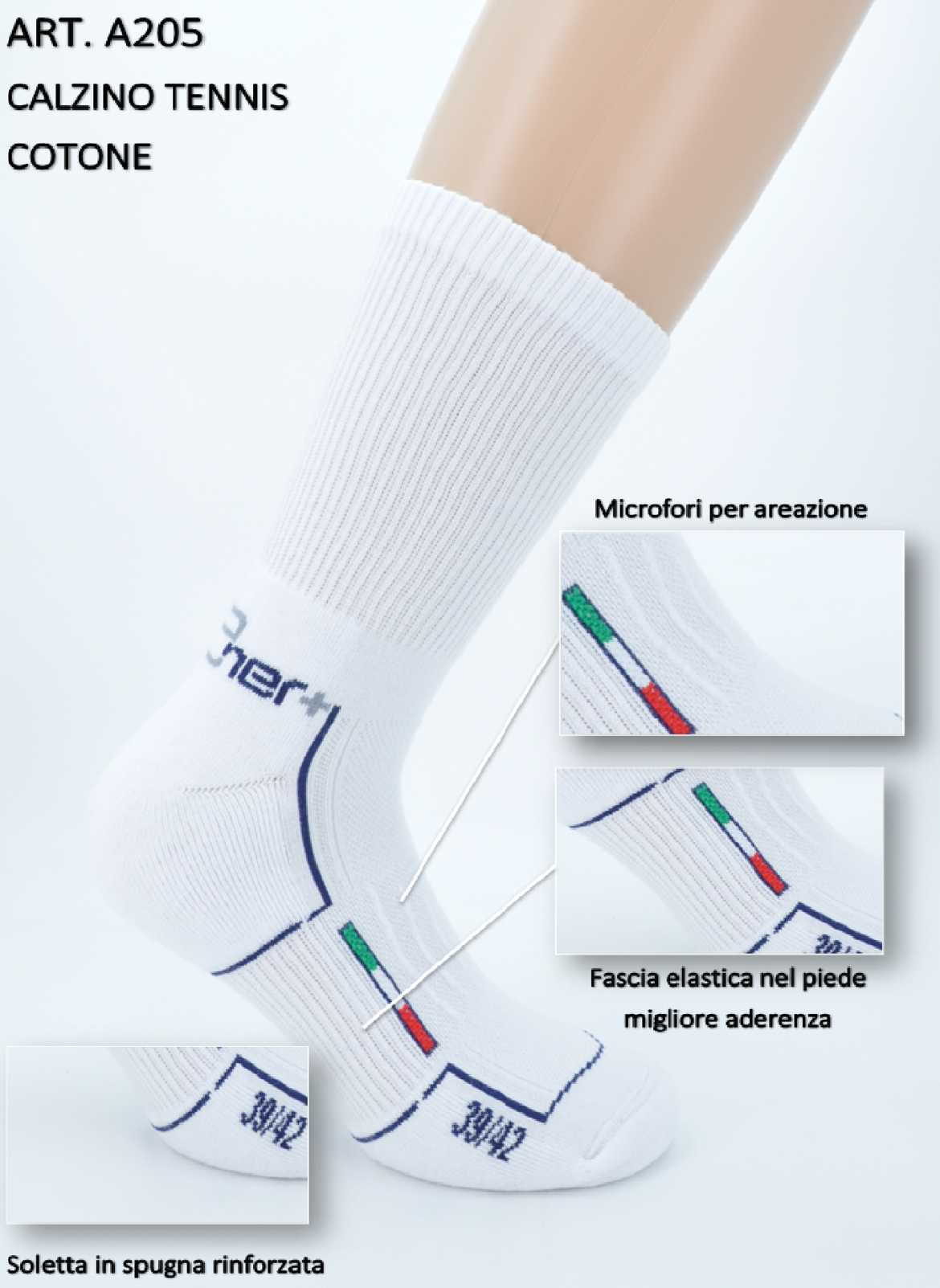 Calzino Tennis Cotone
