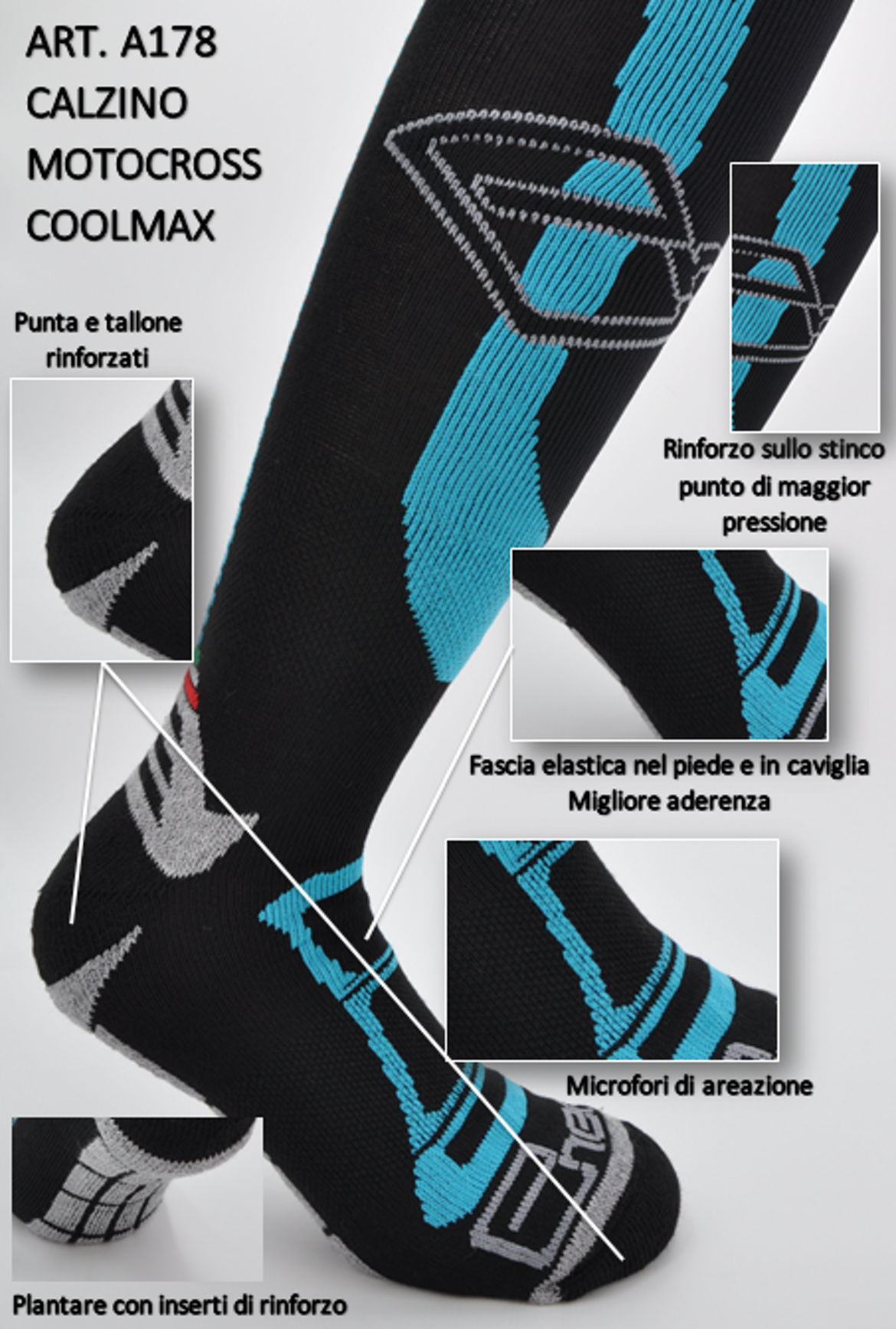 Calzino Motocross Coolmax