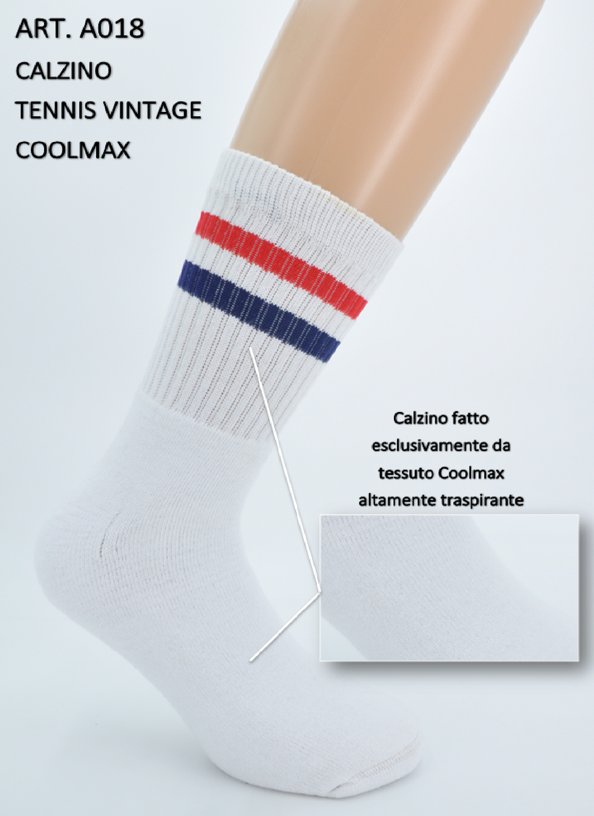 Calzino Tennis Vintage Coolmax
