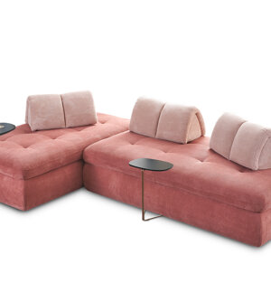 DISPONIBILE IN TESSUTO E/O IN PELLE, VERSIONE CON CONTENITORE, CON LETTO, ANGOLARE.