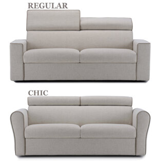 REALIZZABILE IN PELLE O TESSUTO, COMPLETAMENTE SFODERABILE O IN PELLE E AD ANGOLO