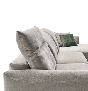 In tessuto completamente sfoderabile e in pelle, disponibile con meccanismo relax elettrico